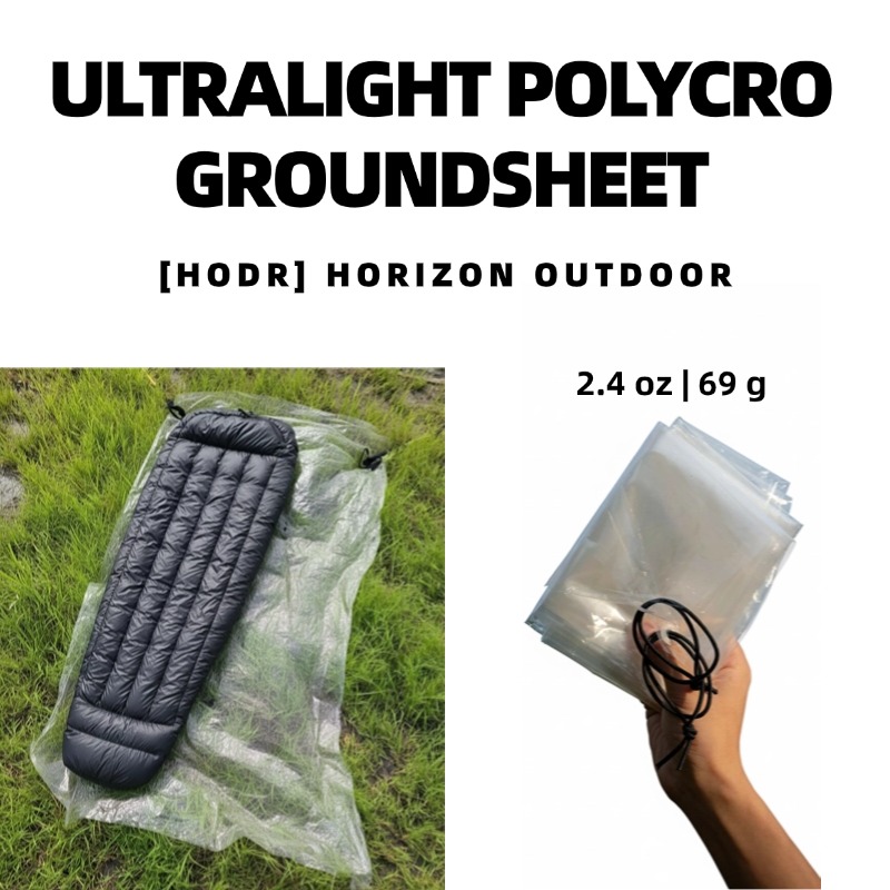 Waterproof Tarp Shelter - [HODR GEAR]Ultralight Polycro Groundsheet 69g —