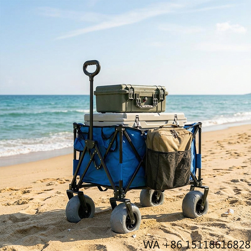 Foldable Metal Beach Wagon Qui - Outdoor Camping Furniture ulasan dan harga