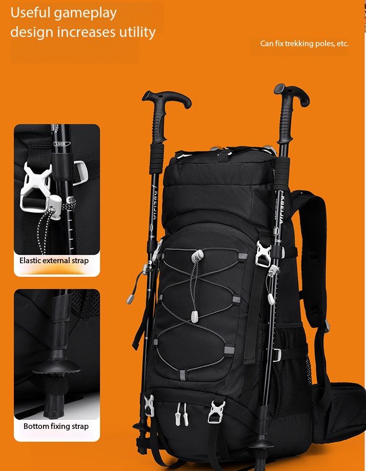 60L Large Capacity Professiona - Outdoor Camping Backpack ulasan dan harga