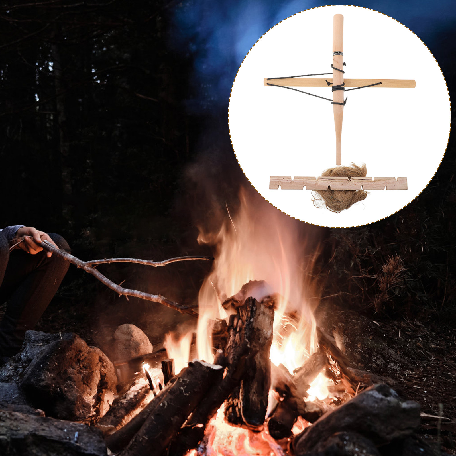 Primitive Fire Starters Bow Dr - Outdoor Camping Backpack ulasan dan harga