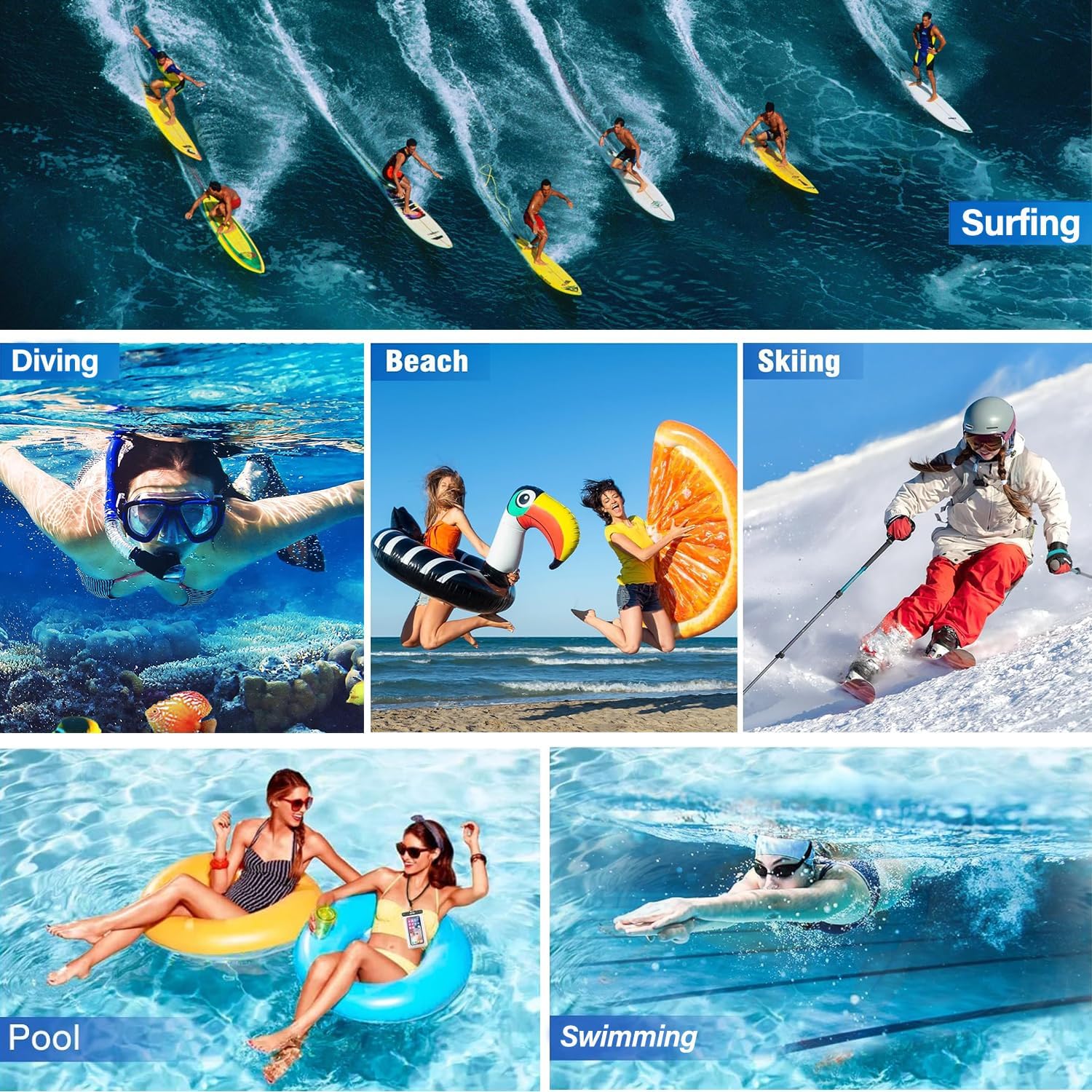 3 Pack Multicolor IPX8 Waterpr - Outdoor Camping Bag ulasan dan harga