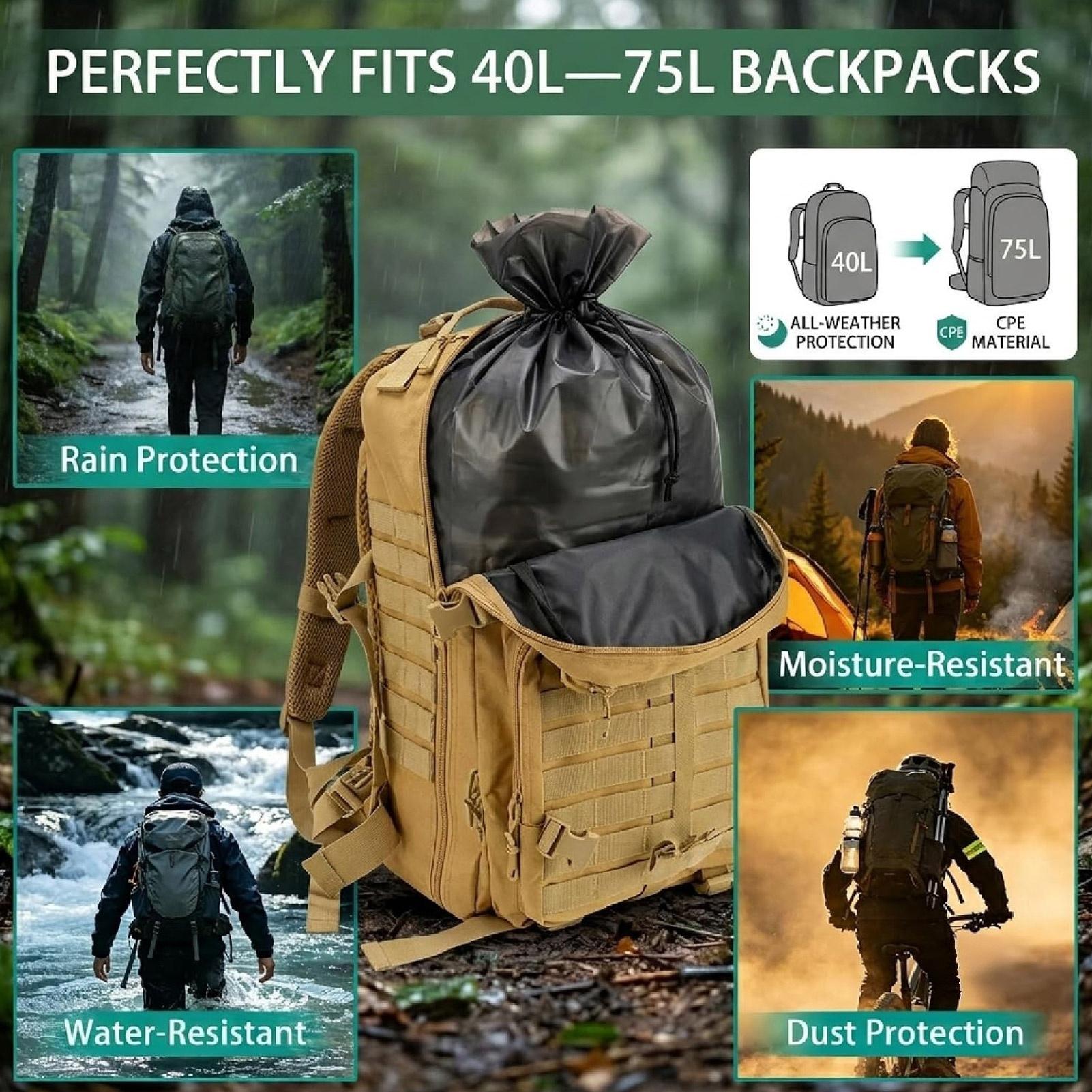 Backpack Liner Waterproof 10-p - Outdoor Camping Backpack ulasan dan harga
