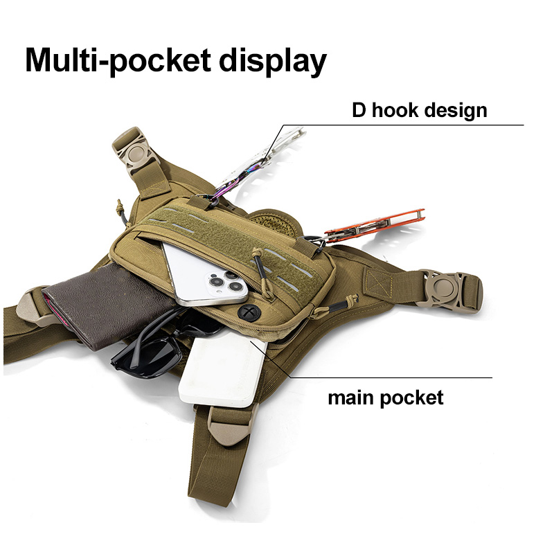 Tactical Front Chest Rig Bag V - Outdoor Camping Vest ulasan dan harga