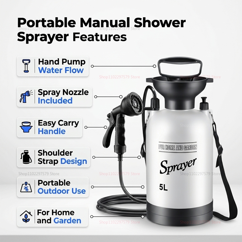 Portable Camping Shower 5L Man - Outdoor Camping Backpack ulasan dan harga
