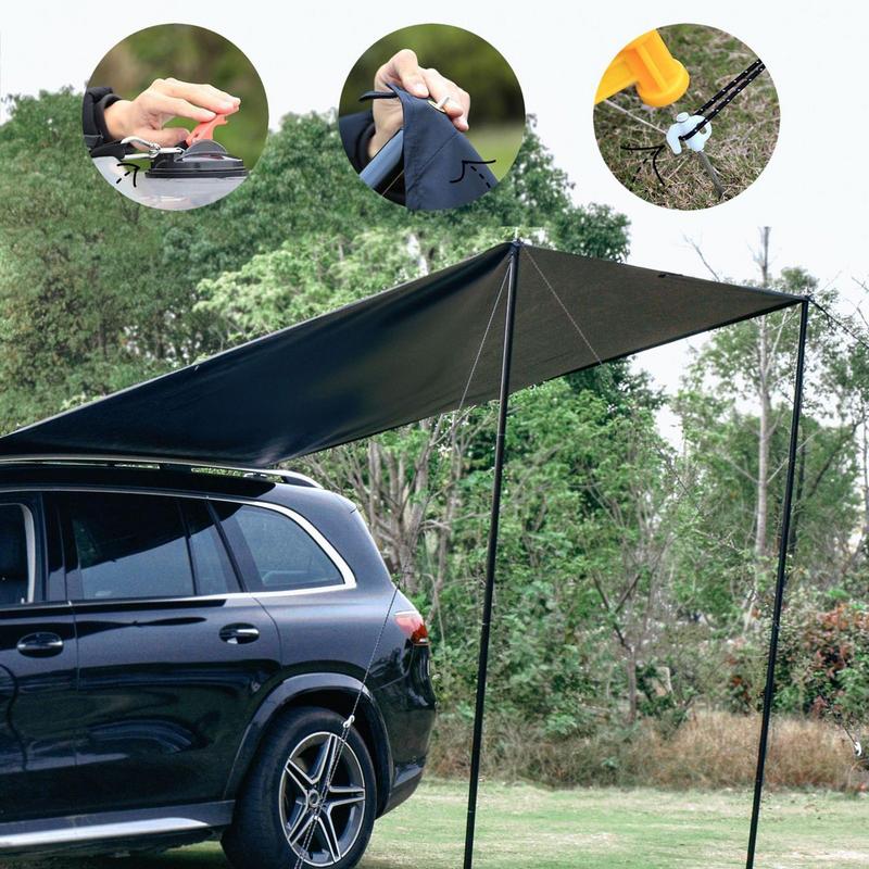 Car Awning Roof Rack Sun Shade - Waterproof Tarp Shelter ulasan dan harga