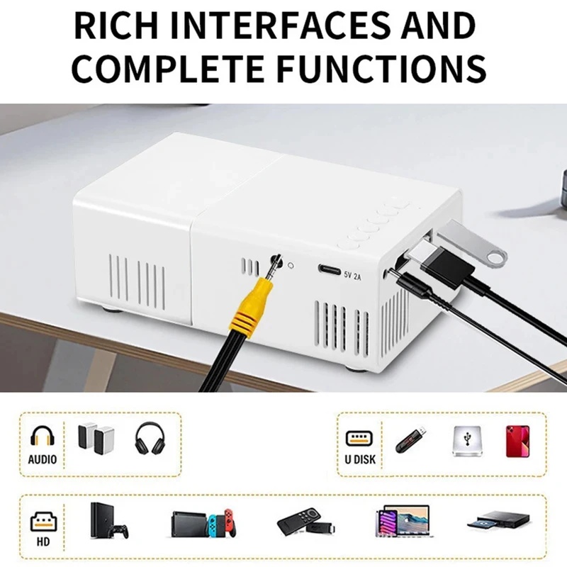 1080P LED Mini Projector with  - Outdoor Camping Movies ulasan dan harga