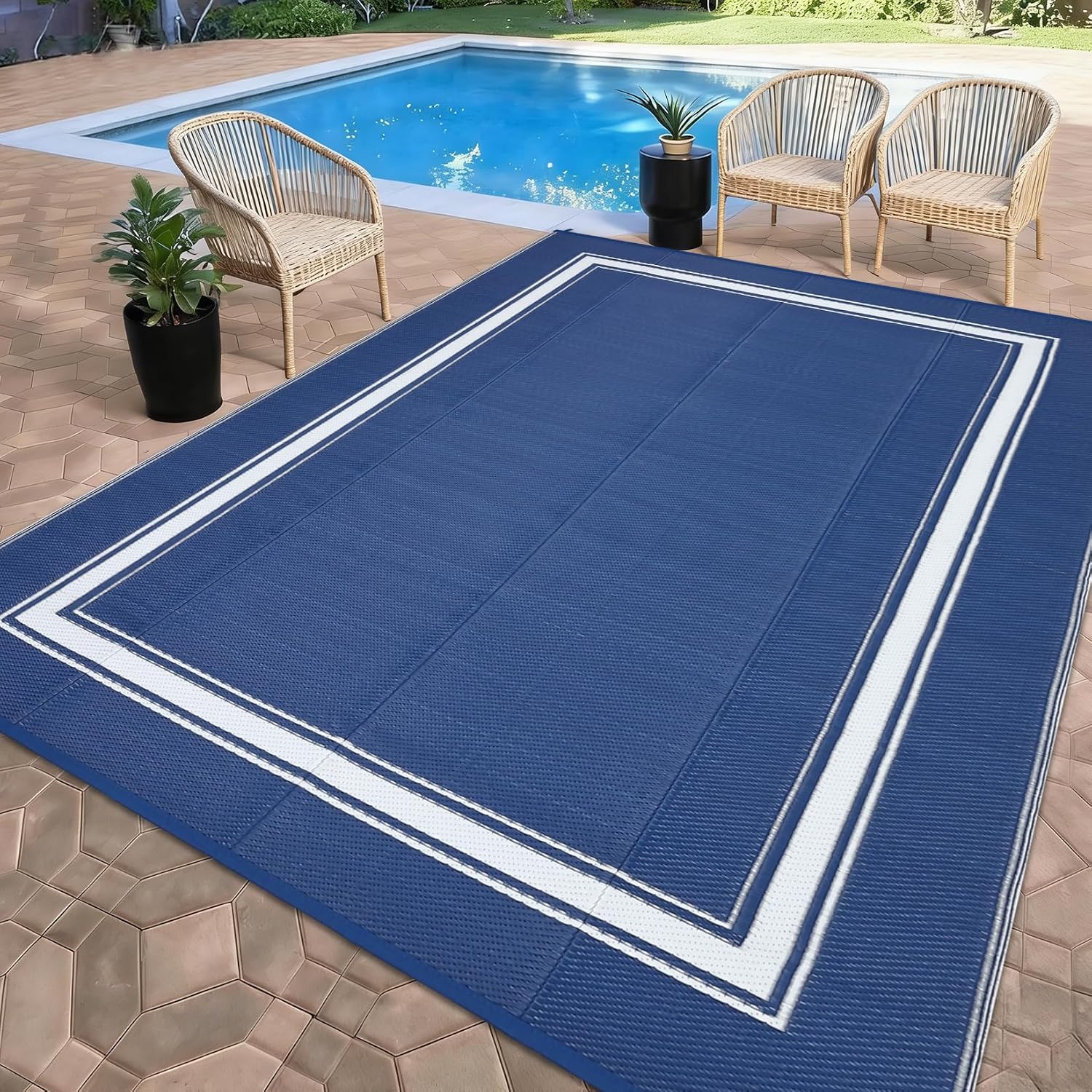8x10/9X12FT Outdoor Rug Carpet - Outdoor Camping Rugs 8X10 ulasan dan harga